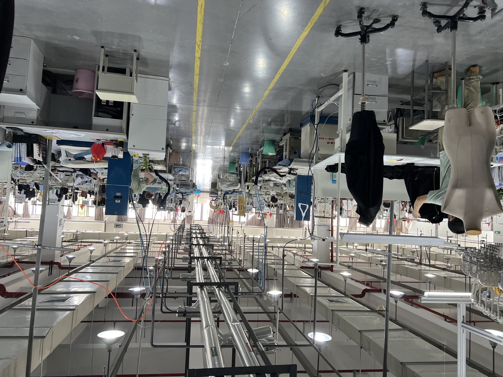 Site walk-through at a clothing manufacturer