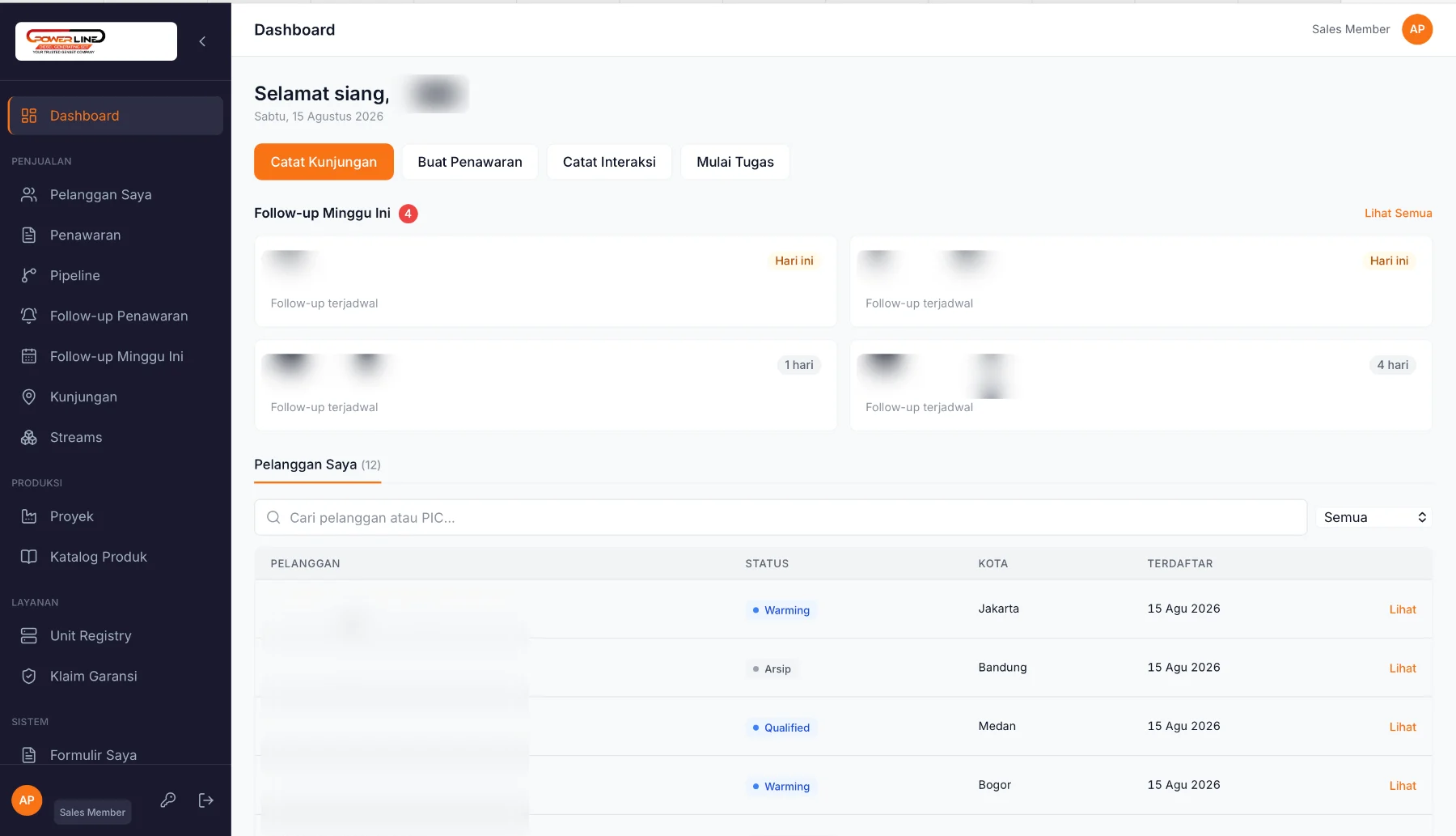 Distribution ERP for diesel generator sets